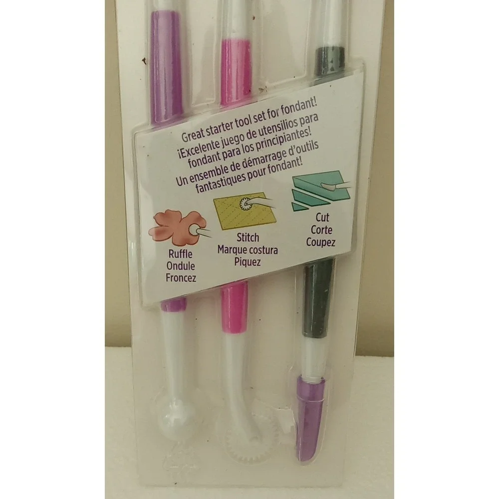 Wilton 3 pc Starter Tool Set Fondant Cake Decorating Tool New